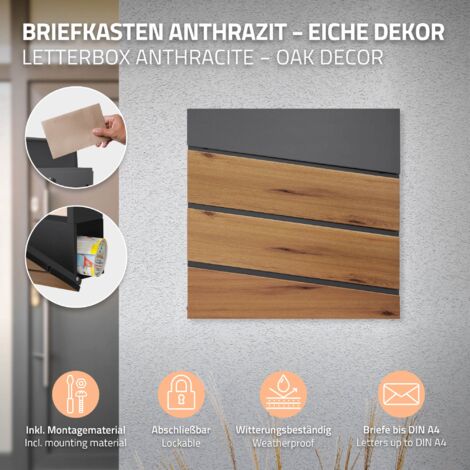 Stand Briefkasten Edelstahl Briefkastenständer PBS3 In Anthrazit – Für Unsere Briefkästen, Robustes Metall Briefkastenständer Anthrazit