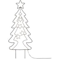 ECD Germany LED Gartenstecker Weihnachtsbaum Tanne 87cm 90 LEDs Warmweiß 6 Std Timer Batteriebetrieben Innen/Außen Metall LED Baum Weihnachten Dekoration Garten Deko Tannenbaum beleuchtet Lichterbaum