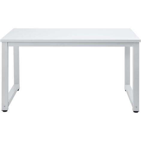 Scrivania Scrivania per computer Scrivanie Tavolo da ufficio, Gambe del tavolo regolabili Bianco OKWISH