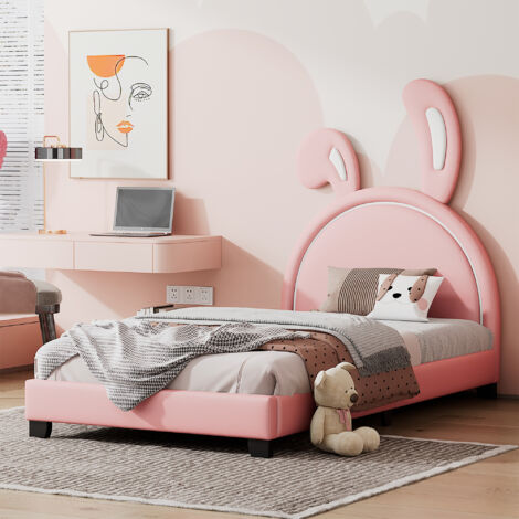 Divano letto 90*200,, Letto multifunzionale con rete a doghe, Letto per ragazzi, Grigio, Tessuto in velluto | Leroy Merlin