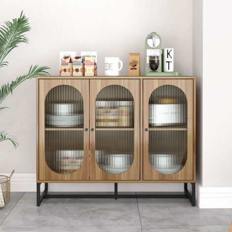 Armadietto Cucina Alto 80x40x140 Cm - 2 Ante E 5 Cassetti, Nero, Multiuso Per Soggiorno O Sala Da Pranzo