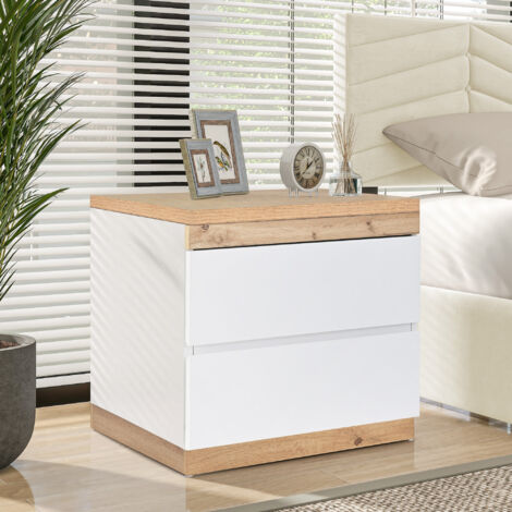 BRIGHTAKE - Scarpiera E Comodino Multifunzionale In Rattan Naturale Con 2 Cassetti Pratici Ed Eleganti 96510428
