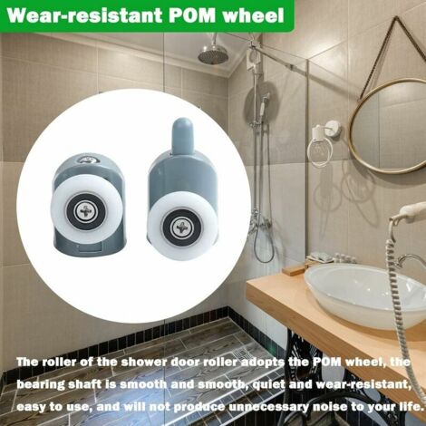 Kit 8 Ruote Porta Scorrevole Con Rulli - Per Docce, Armadi E Porte In Vetro, Facile Installazione - Foto 8