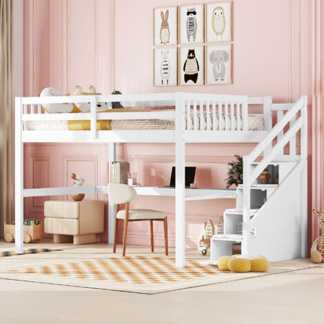Letto da pavimento per bambini con binari di sicurezza rimovibili e