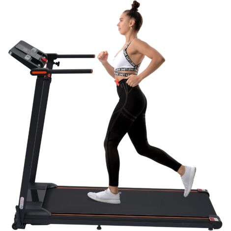 Tapis roulant pieghevole per l'home fitness con console LED integrata per visualizzare tempo, pulsazioni, calorie, velocità e distanza