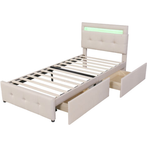 Lettino Imbottito 90/180 x 200 cm, Divano con Letto Estraibile a Forma