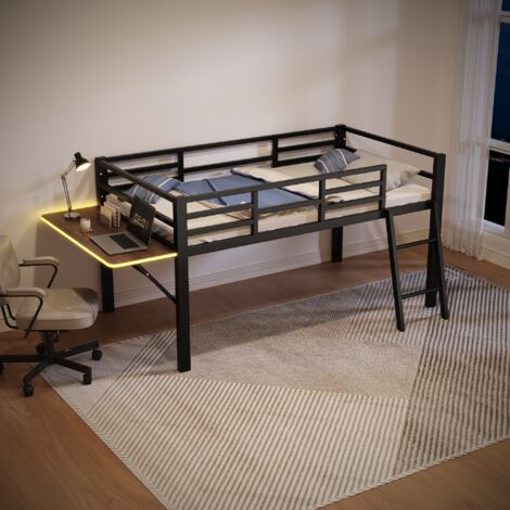 Letto imbottito idraulico, 90x200 cm, letto con rete a doghe in