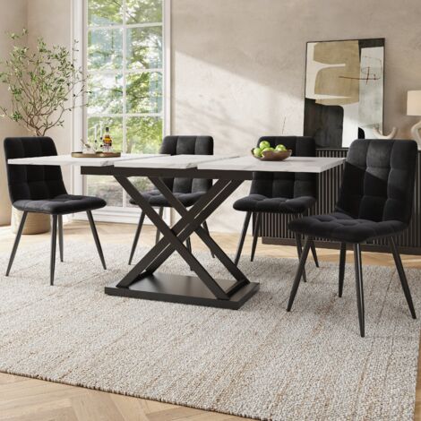 Casual Home Set 5 Pezzi Tavolini Piegevoli E Supporto TV - Legno Massello, Colore Espresso, Ideale Per Salotto