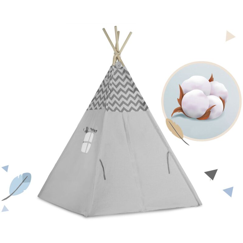 Nukido Stabilisateur De Tipi Pour Enfants - Kit De Fixation Robuste 122 X 3 Cm Pour Tente Stable Et Anti-Effondrement