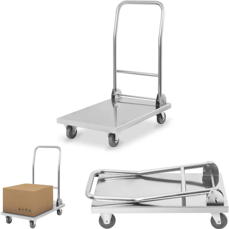 Chariot Pliant Chariot Utilitaire Extérieur Pliable, Chariot De Jardin Portable Robuste Porte Boissons Poignees Reglables 94086514