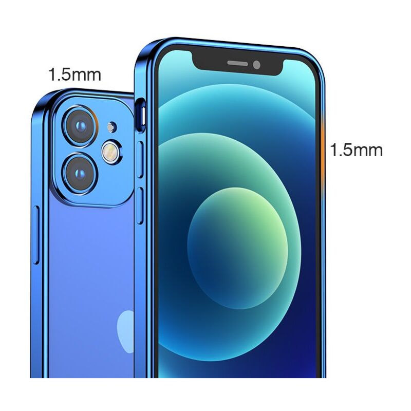 FAOMSEBS Sans bord coque pour iPhone 12 Pro (sensation de métal FAOMSEBS Sans bord coque pour iPhone 12 Pro (sensation de métal