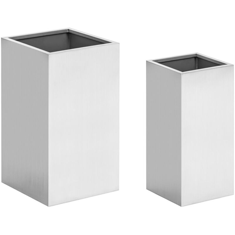 Pots De Fleurs Carrés En Tissu Surélevés – Lot De 2, Taille L, Pour Balcon, Jardin, Légumes, Fleurs