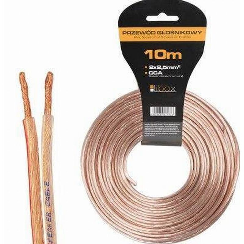 Câble Haut-parleur Conecto 2x2,50mm² - 20m Transparent Pour Son De Qualité