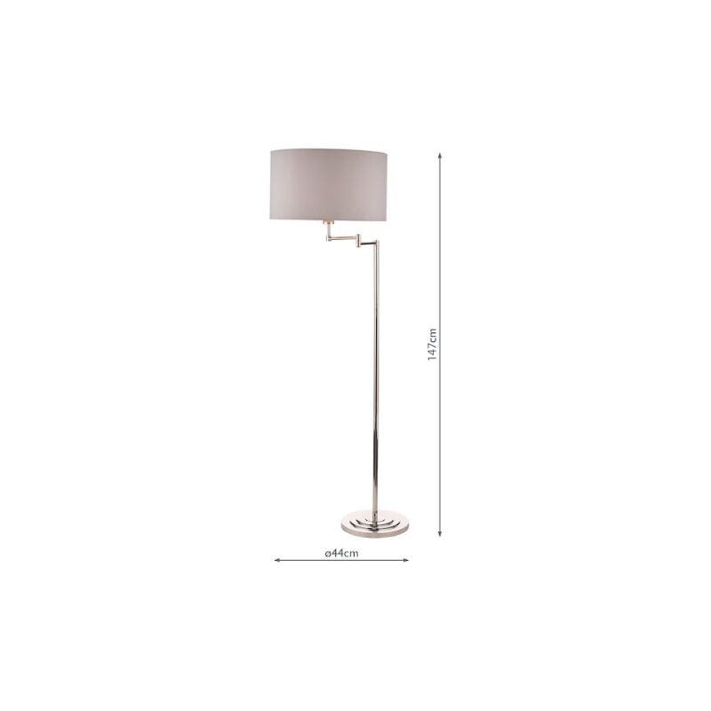 Lampadaire Litecraft 3 Bras - Abat-jour Verre Transparent - Chrome Poli - Occasion Fonctionnel