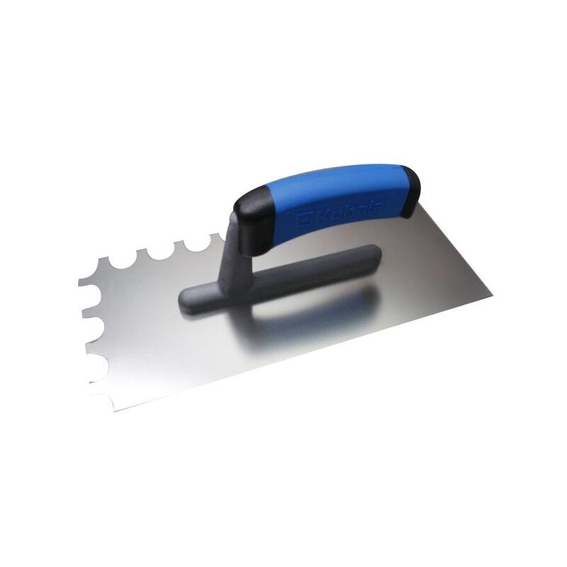 Truelle en acier inoxydable 130 x 270 mm, dents semi-rondes - KB 0463