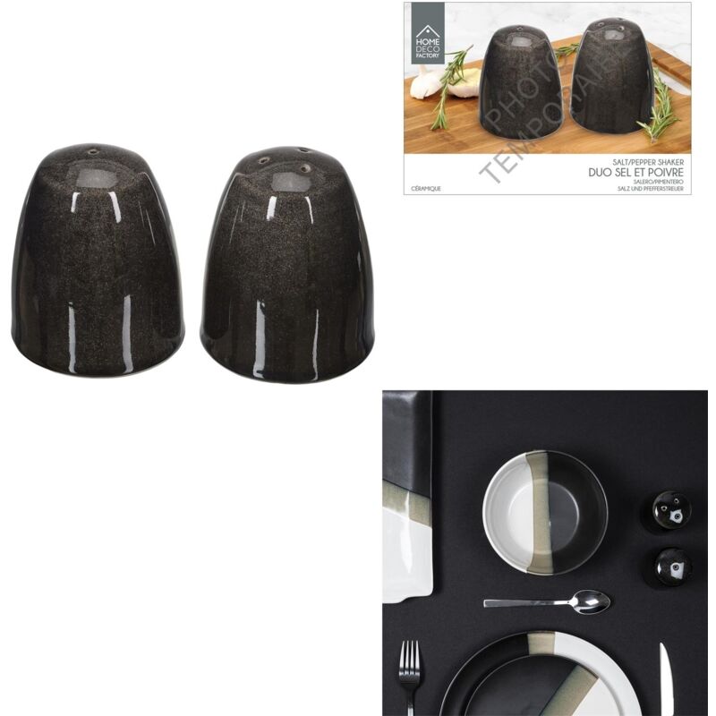 Weber Ensemble Salière Et Poivrière Premium 10cm - Antidérapante Anti-Salissure Noir