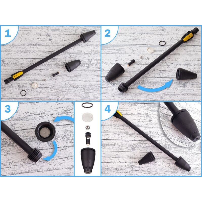 Kit Réparation Buse Turbo Céramique Compatible Karcher K2 K3 K4 - Pour Nettoyeur Haute Pression - 5
