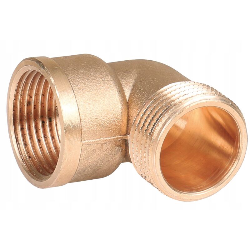 2 Pcs Coudes En Laiton 90° G3/4" IG/AG, Coude D'angle De Tuyau DN 20, Filetage Intérieur Et Extérieur Coude 90 Degrés IG/AG En Laiton Coude En Laiton