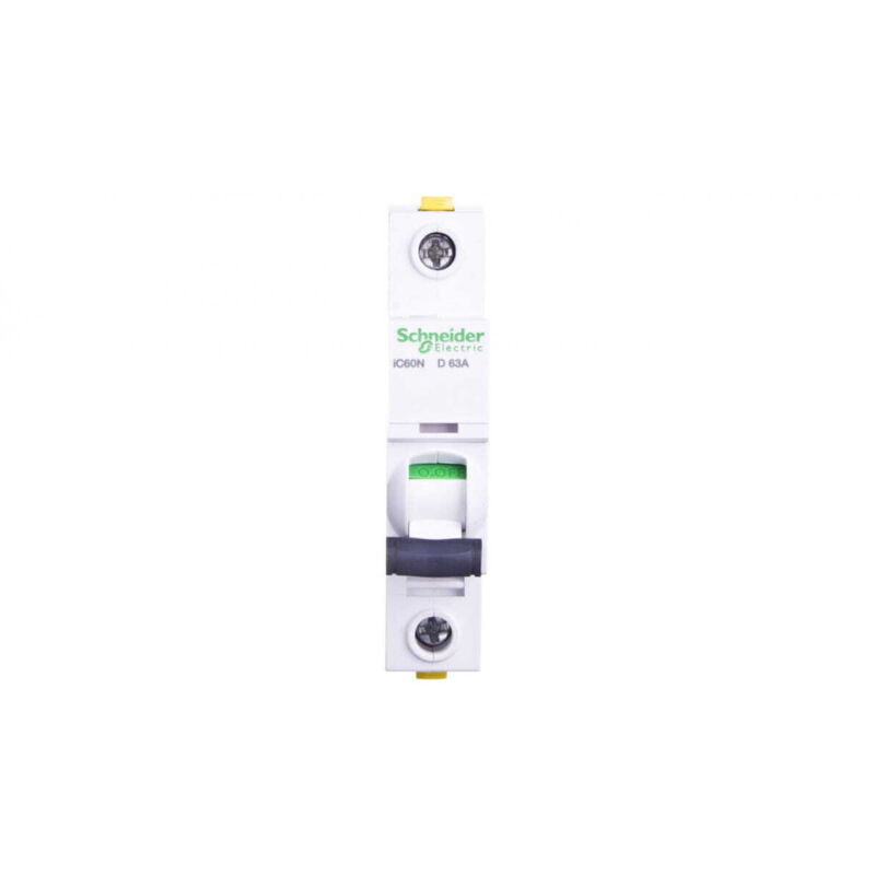 Disjoncteur Magnéto-thermique Schneider IC60N 1P+N 63A Courbe C - Référence A9F04663 - Neuf