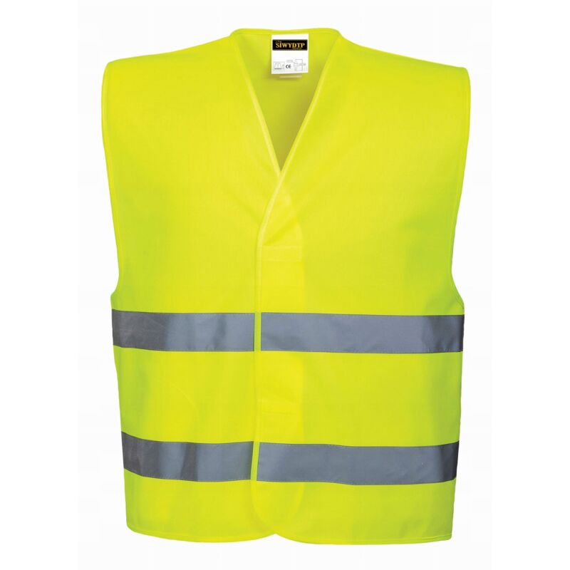 Gilet de sécurité jaune fluo - 2 bandes rétrofléchissantes - Taille XL - RG