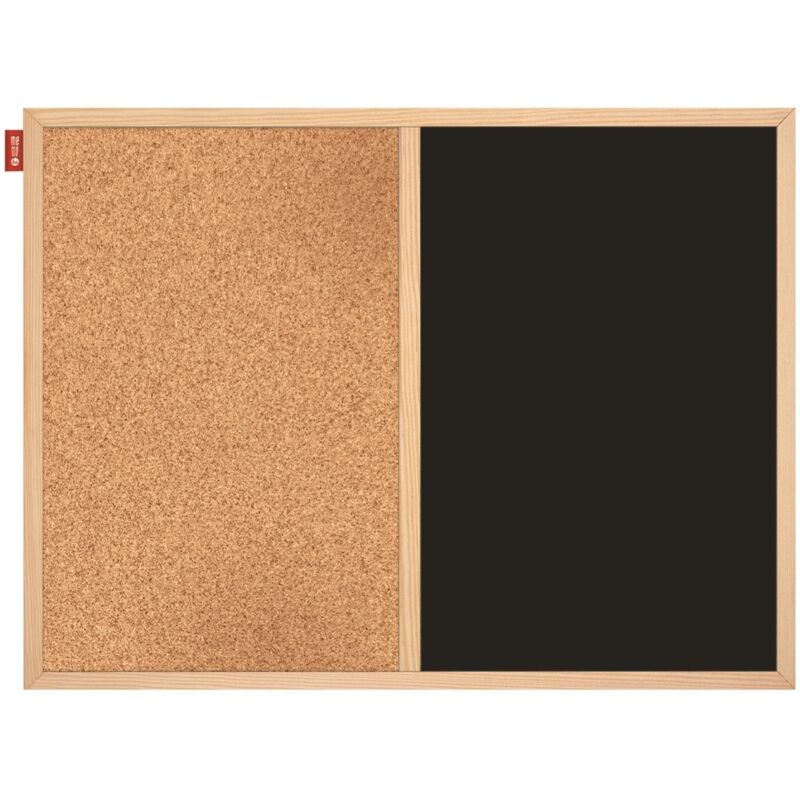 VIZ-PRO Tableau d'affichage en liège, 152 x 122 cm, cadre en aluminium argenté
