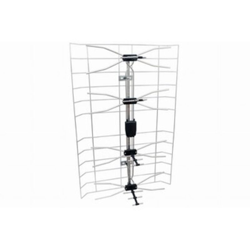 Antenne tv tnt extérieure trinappe 15,5 dbi connecteur f filtre passif