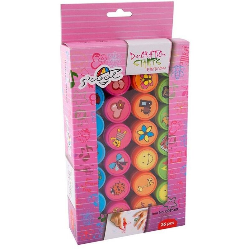 Folia 31104 Ensemble De 9 Tampons Bois Happy Birthday + 2 Encres - Kit Scrapbooking Et Cartes