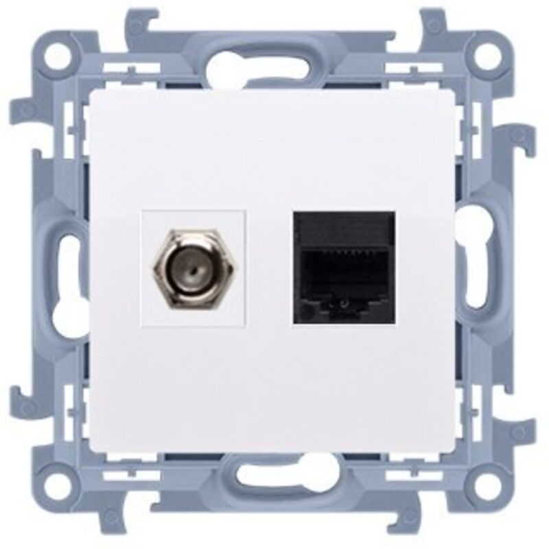 Prise RJ45 Hager Kallysta Cat.5e FTP - Pour Réseau Internet Filaire - Neuf (peut Avoir Un Défaut Mineur)