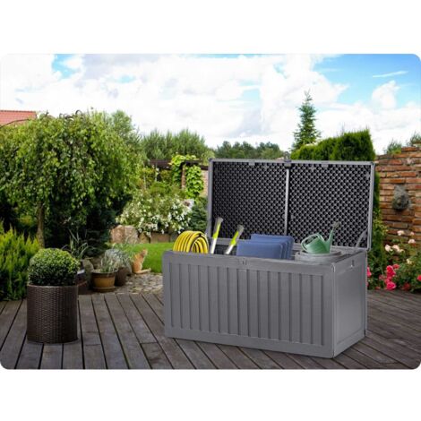 Coffre Rangement Linea Garden Friend 270L - 109x52x55cm - Polypropylène - Verrouillable - Extérieur/Intérieur