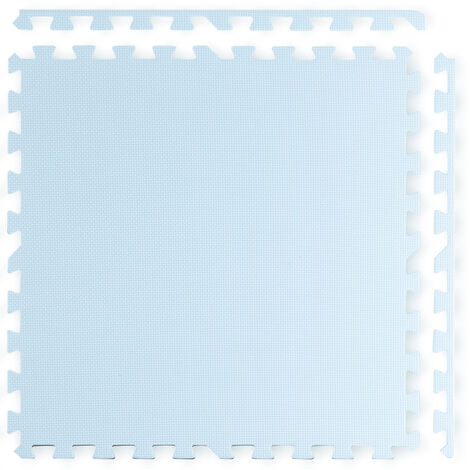 Grand tapis puzzle éducatif en mousse Ricokids, bleu et blanc