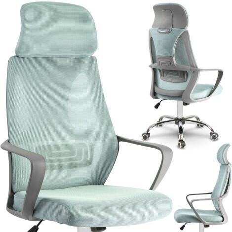 Chaise de bureau en micro maille Prague - bleu clair (1/5)