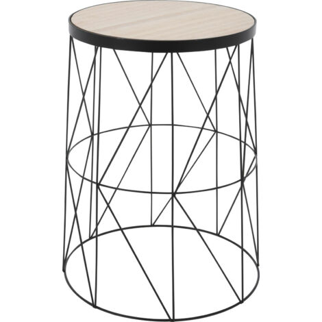 Mini table/support Rack rond noir (1/2)