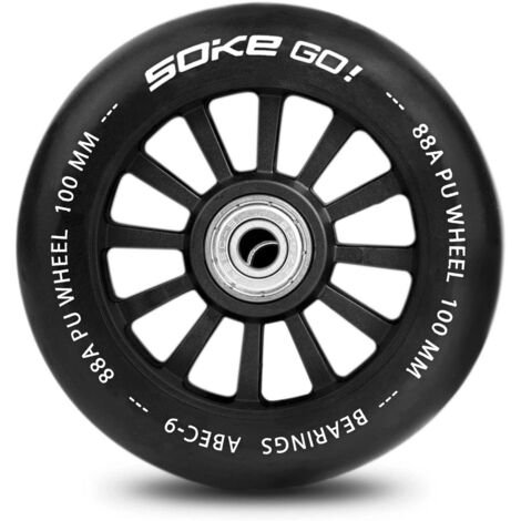 Roues de scooter 100 mm noires, 2 pcs (1/4)
