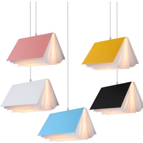 Lampe suspendue élégante - livre, rose