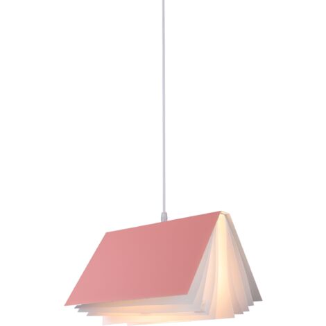 Lampe suspendue élégante - livre, rose