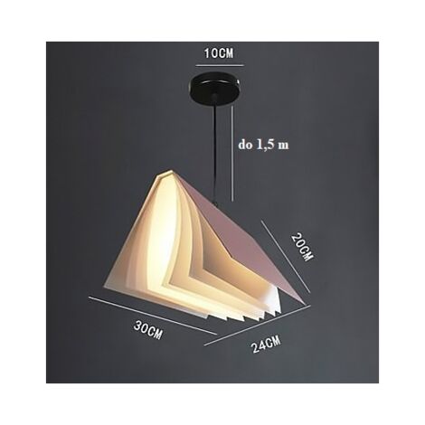 Lampe suspendue élégante - livre, rose