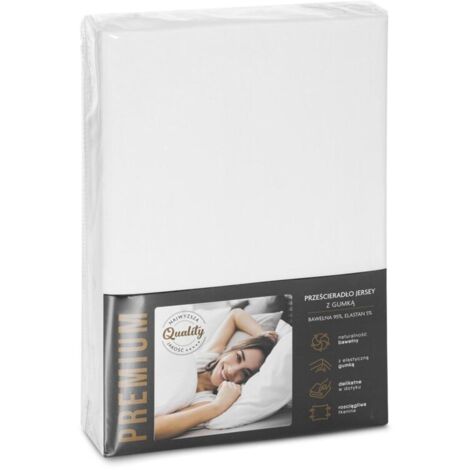 DRAP HOUSSE JERS4 140 X 200 X 30 CM CRÈME