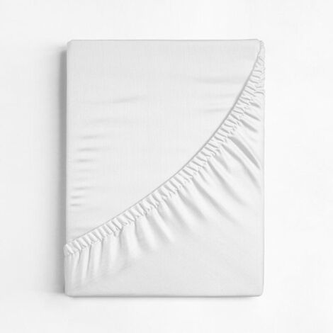 DRAP HOUSSE JERS4 140 X 200 X 30 CM CRÈME
