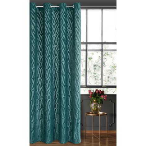 Paire de voilages - 60 x 160 cm - Bleu turquoise