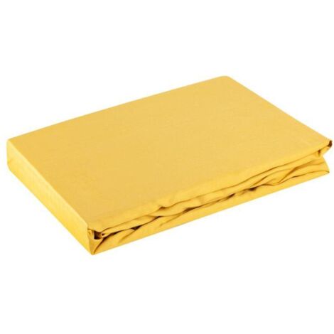 DRAP HOUSSE NOVA3 140 X 200 X 30 CM MOUTARDE