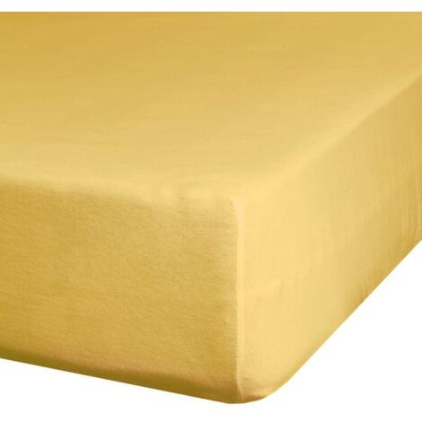 DRAP HOUSSE NOVA3 140 X 200 X 30 CM MOUTARDE