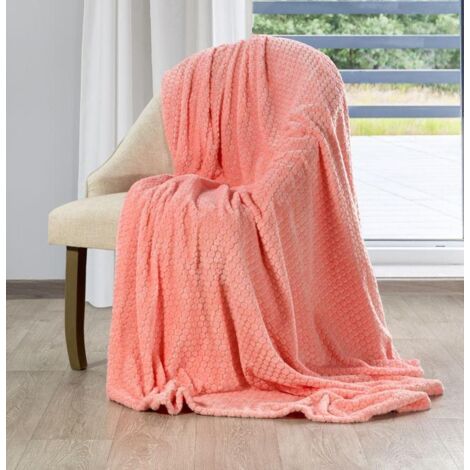 COUVERTURE ZOE 150X200 CM CORAIL