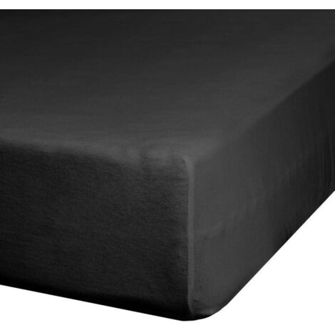 DRAP HOUSSE NOVA3 140 X 200 X 30 CM NOIR