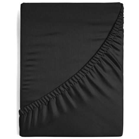 DRAP HOUSSE NOVA3 140 X 200 X 30 CM NOIR
