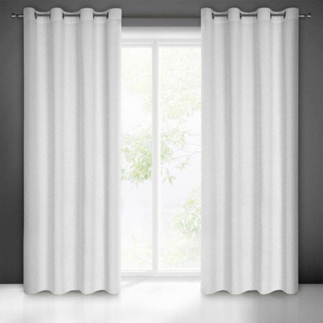 Rideau Voilage reliefé - prêt à poser. - Blanc - Maison - 18.99 Rideau Voilage reliefé - prêt à poser. - Blanc - Maison - 18.99