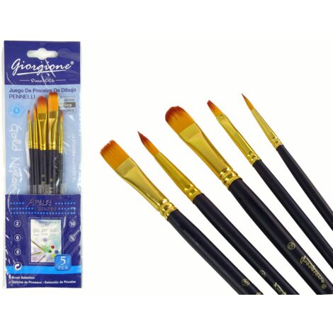 Marabu Kids – Set De 4 Pinceaux Little Artist Junior FSC, Poils Naturels, Tailles 6-14, Virole Aluminium, Pour Peinture Enfant