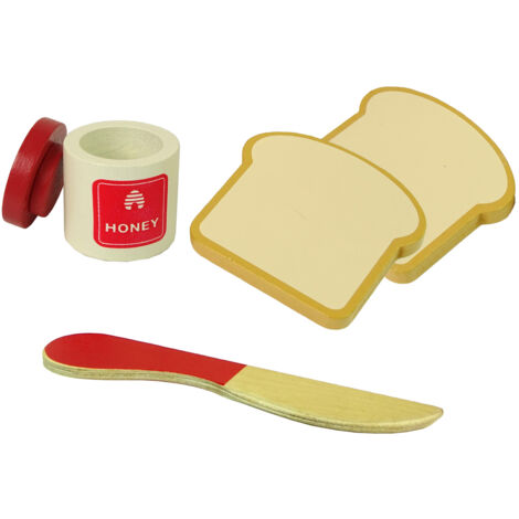 Jouet Cuisine Enfant 13 Pièces - Grille-Pain En Bois + Accessoires Petit Déjeuner - Jeu D'Imitation Boulangerie - 10