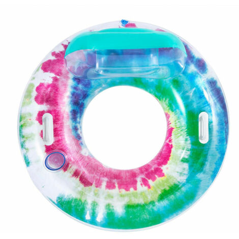 Bouée - Bestway - Multicolore - Diamètre 117 cm - Avec appuie-tête, poignées et porte gobelet (1/5)