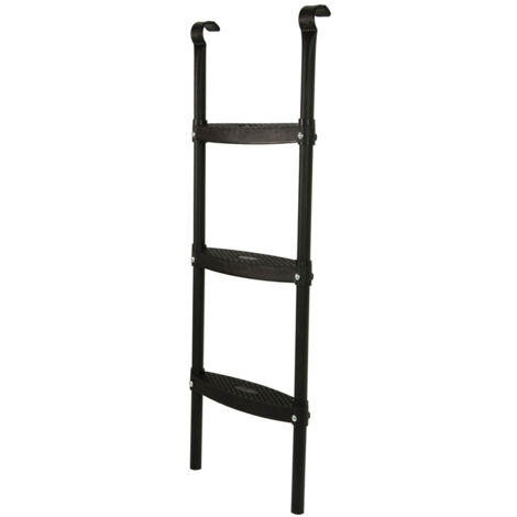 Échelle De Trampoline Réglable 70-96 Cm – 3 Marches Antidérapantes, Acier Galvanisé Robuste, Fixation Universelle Et Stable, Idéale Enfants & Adultes