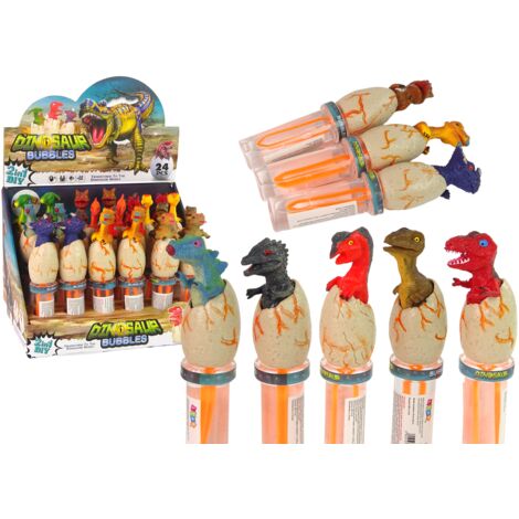 24 Bâtons De Bulles De Savon – Design Dinosaures – Pour Fêtes, Mariages, Loisirs – Jouet Extérieur Prêt à L’emploi